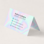 Carte De Visite Texture holographique Liquide Faux (Dos)