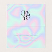 Carte De Visite Texture holographique Liquide Faux (Intérieur déplié)