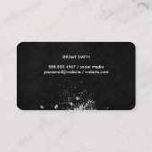 Carte De Visite Texture Jaune | Brosse Artistique Expressive (Dos)