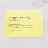 Carte De Visite Texture jaune de libellule (noire) (Dos)