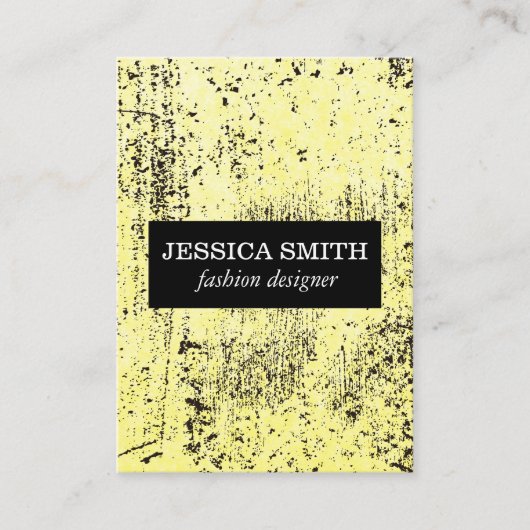 Carte De Visite Texture Jaune Grunge (Devant)