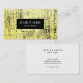 Carte De Visite Texture Jaune Grunge (Devant / Derrière)