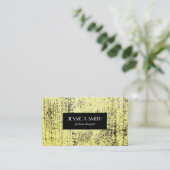 Carte De Visite Texture Jaune Grunge (Debout devant)