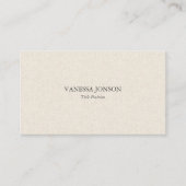 Carte De Visite Texture Lin Crème Légère (Devant)