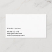 Carte De Visite Texture lisse noire | Initiales (Dos)