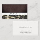 Carte De Visite Texture Luxe et Expressif Or (Devant / Derrière)
