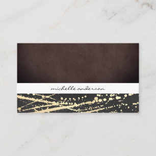 Carte De Visite Texture Luxe et Expressif Or