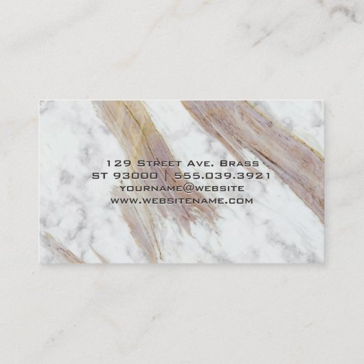 Carte De Visite Texture Marbre blanc (Dos)