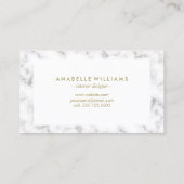 Carte De Visite Texture marbre et or (Dos)