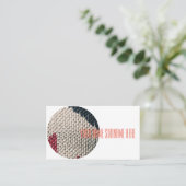 Carte de visite texture matière de surface en lin  (Debout devant)