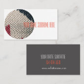 Carte de visite texture matière de surface en lin  (Devant / Derrière)