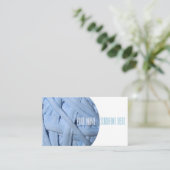 Carte de visite texture matière fil de coton (Debout devant)