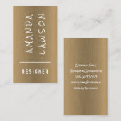 Carte De Visite Texture métal or (Devant / Derrière)