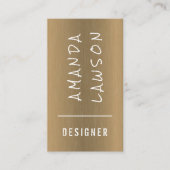 Carte De Visite Texture métal or (Devant)