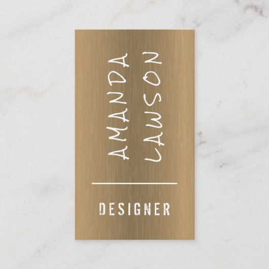 Carte De Visite Texture métal or (Devant)