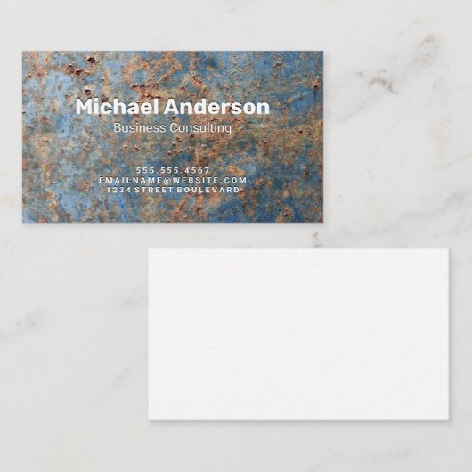 Carte De Visite Texture métallique (Devant / Derrière)