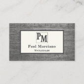 Carte De Visite Texture métallique brossée avec logo personnalisé (Devant)