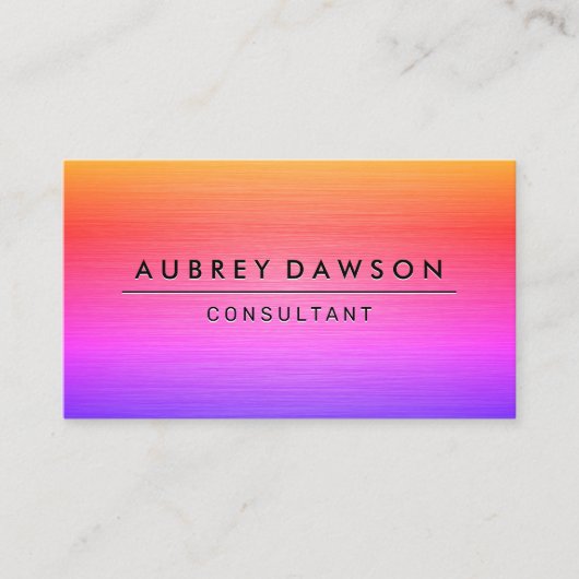 Carte De Visite Texture métallique colorée (Devant)