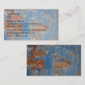 Carte De Visite Texture métallique de la rouille bleue (Devant / Derrière)
