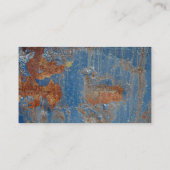 Carte De Visite Texture métallique de la rouille bleue (Dos)