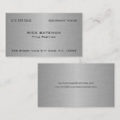 Carte De Visite Texture Métallique Élégant (Devant / Derrière)