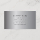 Carte De Visite Texture métallique en aluminium brossé et plaque (Dos)