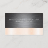 Carte De Visite Texture métallique foncée | Éclairage (Dos)