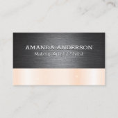 Carte De Visite Texture métallique foncée | Éclairage (Devant)