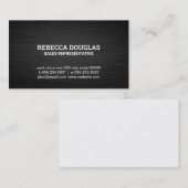 Carte De Visite Texture métallique foncée simple (Devant / Derrière)
