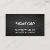 Carte De Visite Texture métallique foncée simple (Devant)