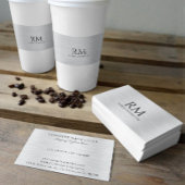 Carte De Visite Texture métallique gris clair