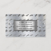 Carte De Visite Texture métallique | Outils matériels (Dos)