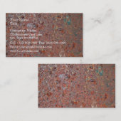 Carte De Visite Texture métallique rouillée (Devant / Derrière)