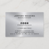 Carte De Visite Texture métallique simple (Dos)