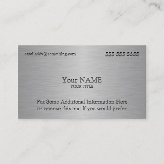 Carte De Visite Texture métallurgique (Devant)