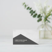 Carte De Visite Texture minimale élégante Construction gris clair (Debout devant)