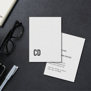 Carte De Visite Texture minimale élégante Monogramme blanc Consult