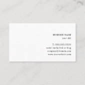 Carte De Visite Texture minimale professionnelle Blanc bleu Consul (Dos)