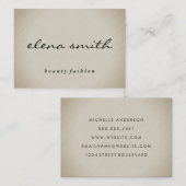 Carte De Visite Texture minimaliste (Devant / Derrière)