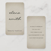 Carte De Visite Texture minimaliste (Devant / Derrière)