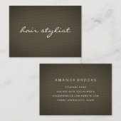 Carte De Visite Texture minimaliste Brown (Devant / Derrière)