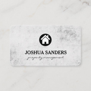 Carte De Visite Texture minimaliste de l'icône de la maison