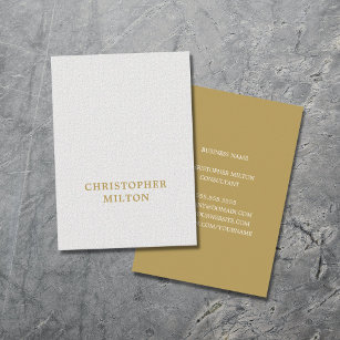 Carte De Visite Texture minimaliste élégante Blanc Brown Consultan