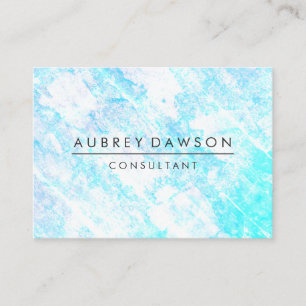 Carte De Visite Texture minimaliste moderne bleu blanc Grunge