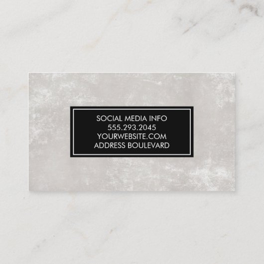 Carte De Visite Texturé moderne (Dos)