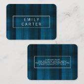 Carte De Visite Texture moderne bleue (Devant / Derrière)