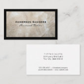 Carte De Visite Texture moderne | Bordures noires classiques (Devant / Derrière)