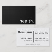 Carte De Visite Texture moderne de noir de professionnel de la (Devant / Derrière)