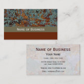 Carte De Visite Texture moderne de pierre de lichen (Devant / Derrière)