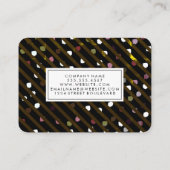 Carte De Visite Texture moderne des bandes et des points (Dos)